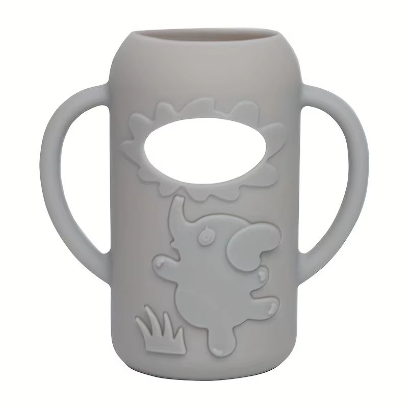 Elephant Silicone Bottle Handle Sleeve For Narrow Neck Baby Bottles Soft Grip Protector 9