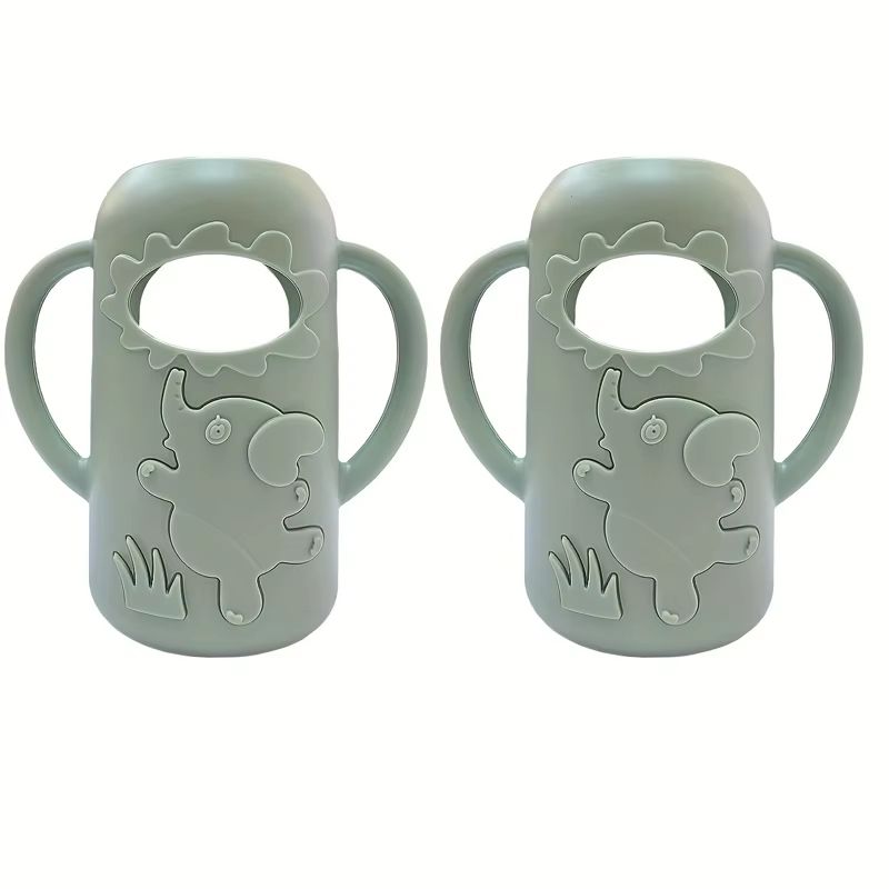 Elephant Silicone Bottle Handle Sleeve For Narrow Neck Baby Bottles Soft Grip Protector 11