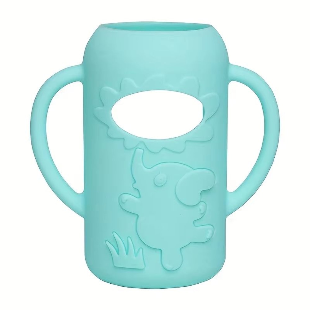 Elephant Silicone Bottle Handle Sleeve For Narrow Neck Baby Bottles Soft Grip Protector 8