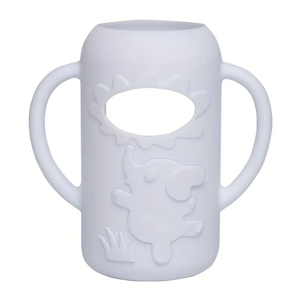 Elephant Silicone Bottle Handle Sleeve For Narrow Neck Baby Bottles Soft Grip Protector 13