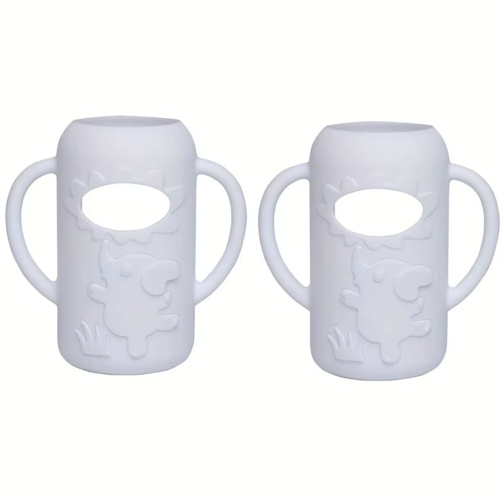 Elephant Silicone Bottle Handle Sleeve For Narrow Neck Baby Bottles Soft Grip Protector 14