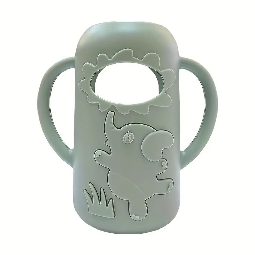Elephant Silicone Bottle Handle Sleeve For Narrow Neck Baby Bottles Soft Grip Protector 16