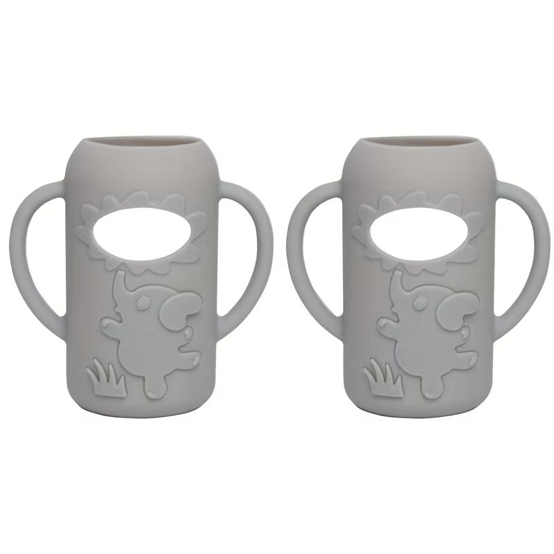 Elephant Silicone Bottle Handle Sleeve For Narrow Neck Baby Bottles Soft Grip Protector 17