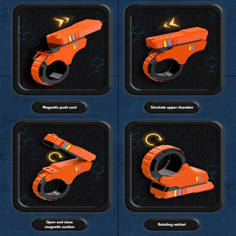 Rotary Finger Slider Ratchet Fidget Toy Textured 3D Printed Stress Relief Slider 4