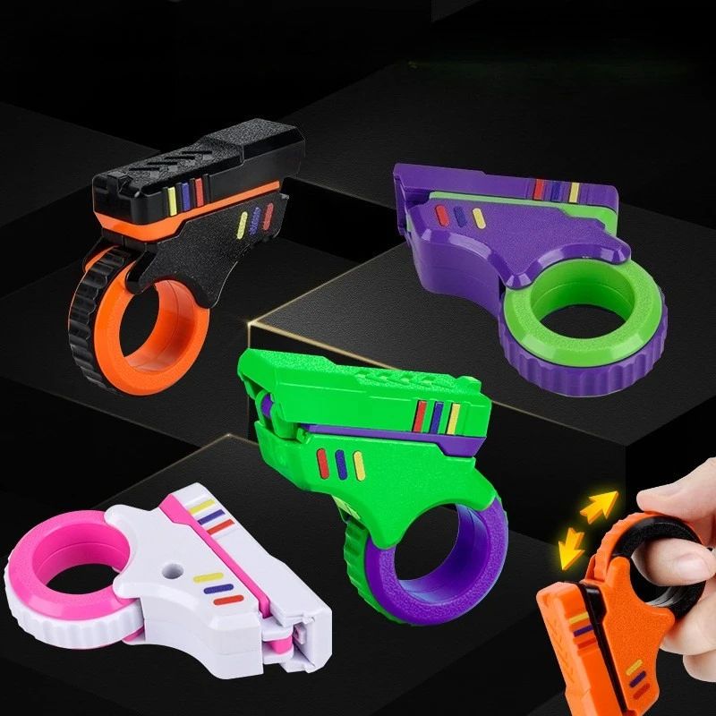 Rotary Finger Slider Ratchet Fidget Toy Textured 3D Printed Stress Relief Slider 5