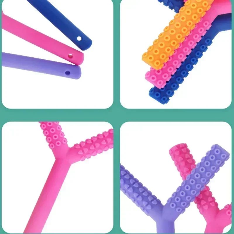 Silicone Sensory Chew Tube Oral Motor Trainer Kids Teeth Massager For Calm And Focus 3