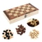 3in1 Folding Wooden Chess Board Set With Checkers And Backgammon Portable Travel Game Case 1
