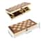 3in1 Folding Wooden Chess Board Set With Checkers And Backgammon Portable Travel Game Case 5