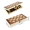 3in1 Folding Wooden Chess Board Set With Checkers And Backgammon Portable Travel Game Case 5