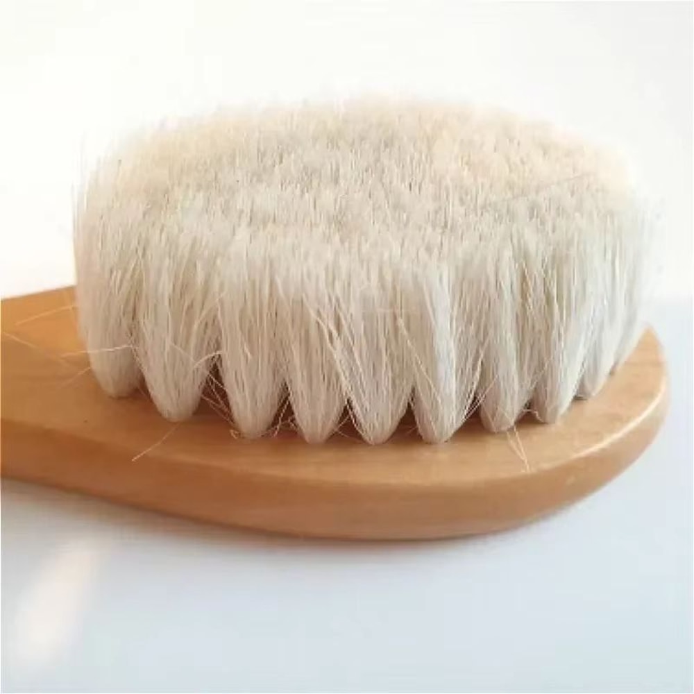 GentleStart Newborn Wooden Hair Comb And Wool Brush Set 2