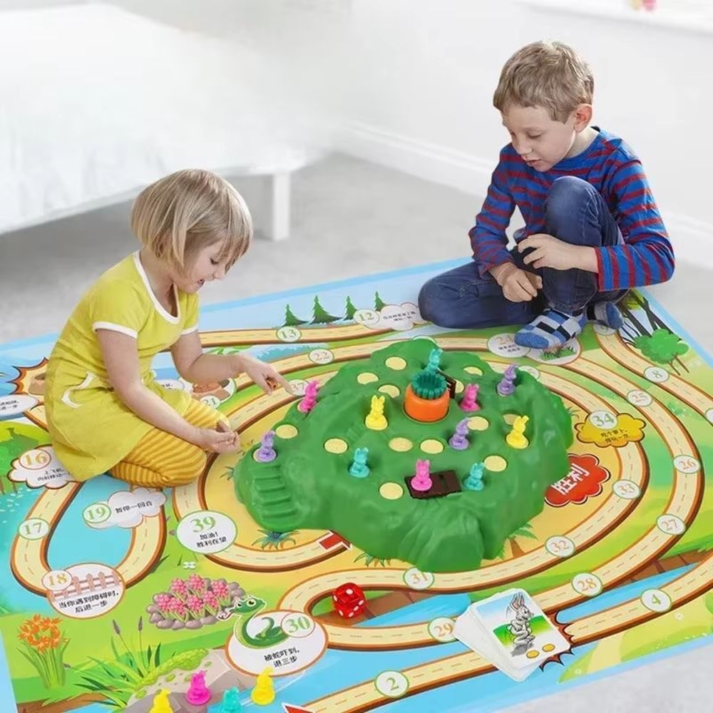 BunnyBurrow Carrot Trap Defense Table Board Game For Kids And Families 0