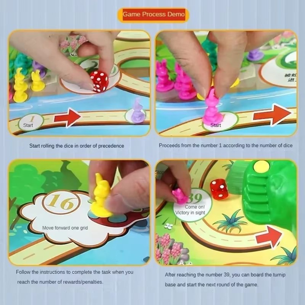 BunnyBurrow Carrot Trap Defense Table Board Game For Kids And Families 4