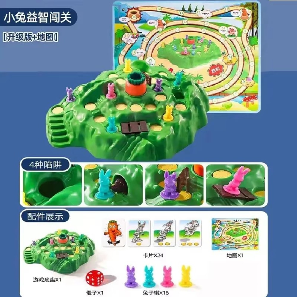 BunnyBurrow Carrot Trap Defense Table Board Game For Kids And Families 7
