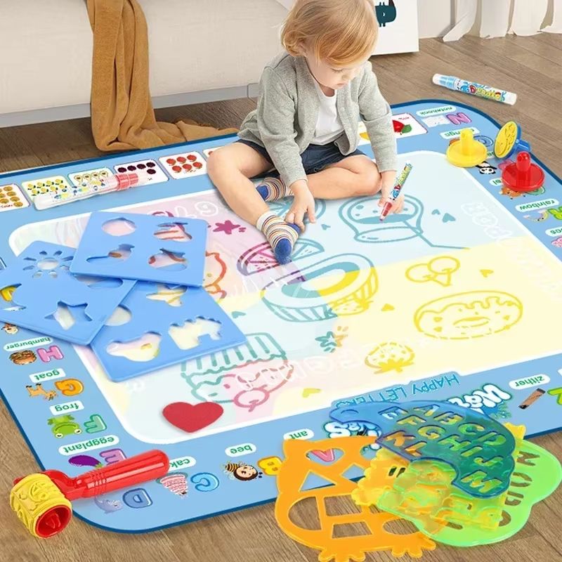 Montessori Magic Water Drawing Mat 3937x3150in With Reusable Water Pen 0