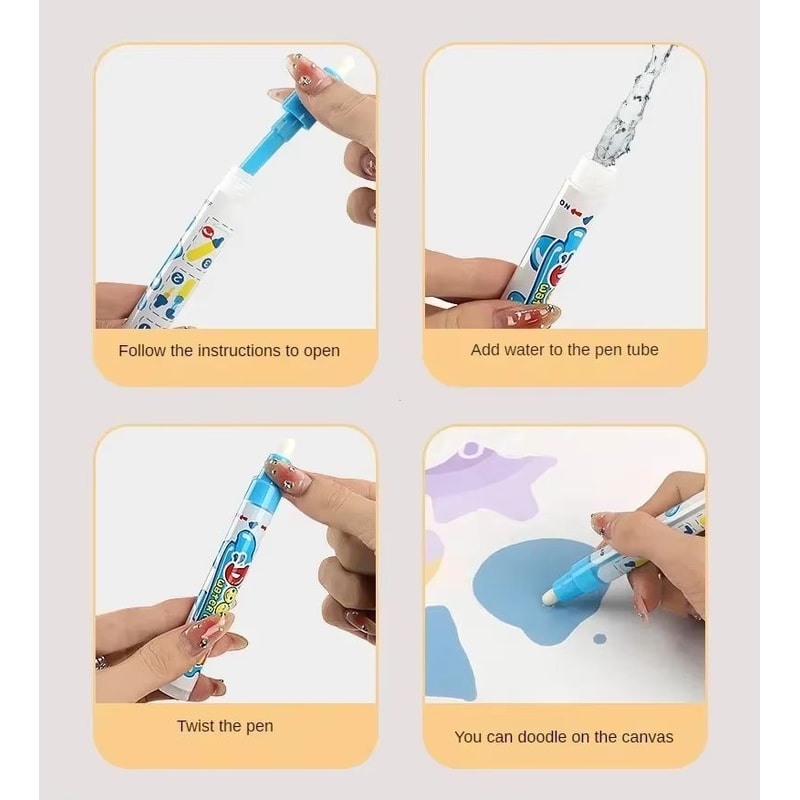 Montessori Magic Water Drawing Mat 3937x3150in With Reusable Water Pen 4