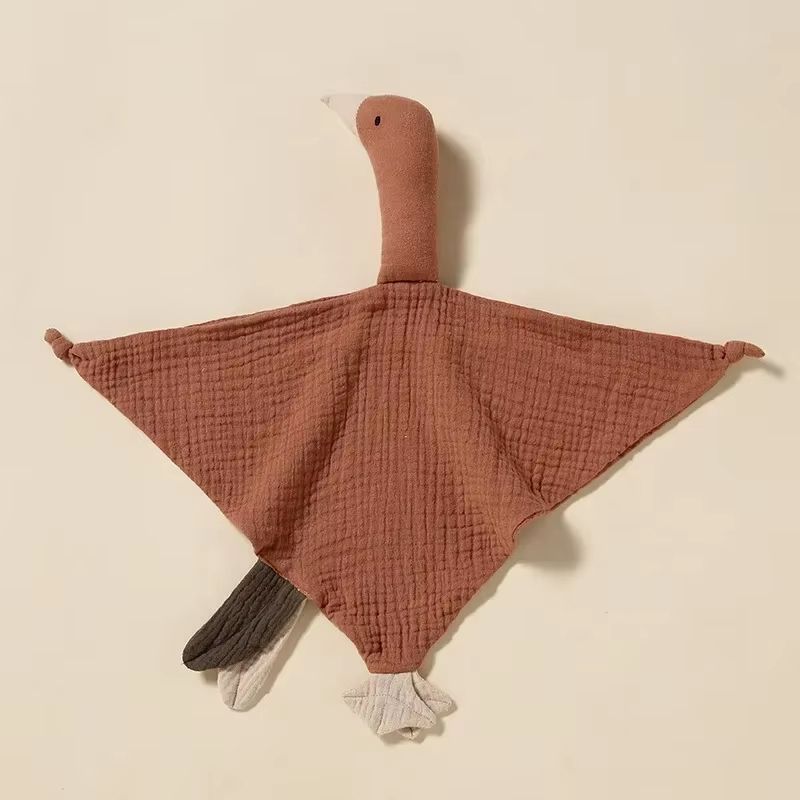 PureCotton Muslin Baby Bib And Burp Cloth Set With Goose Sleeping Doll Design 7