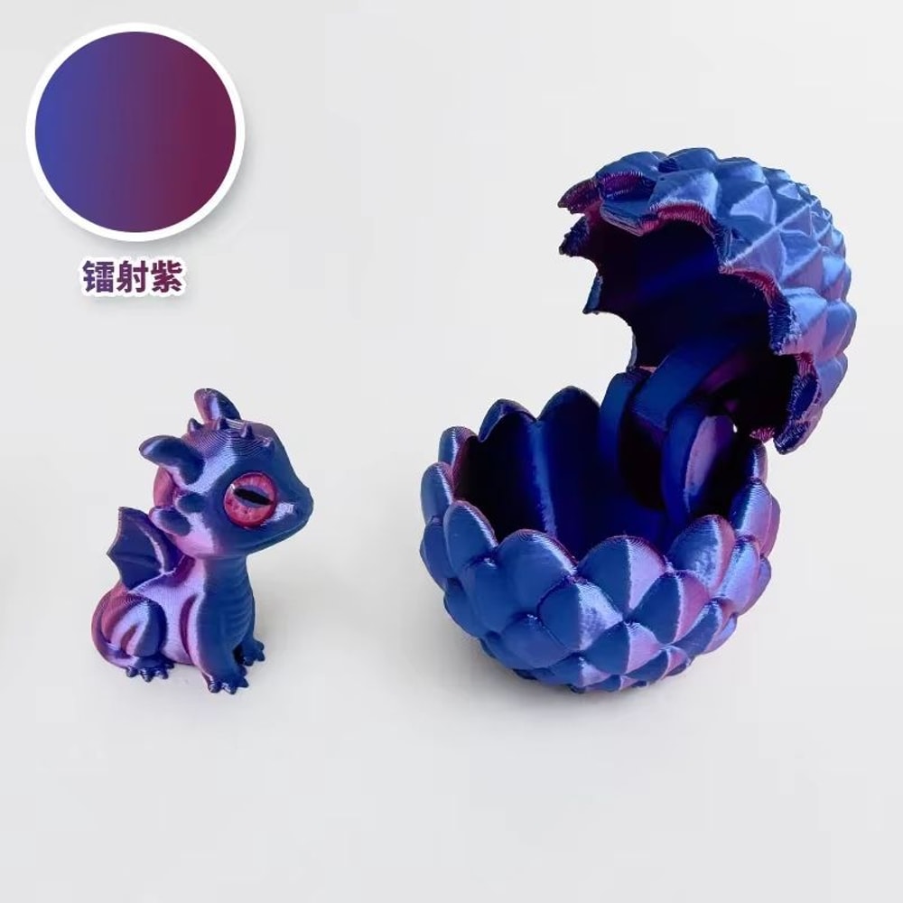 MiniDragon 3D Printed Toy Model With Eggs Random Eyes 6