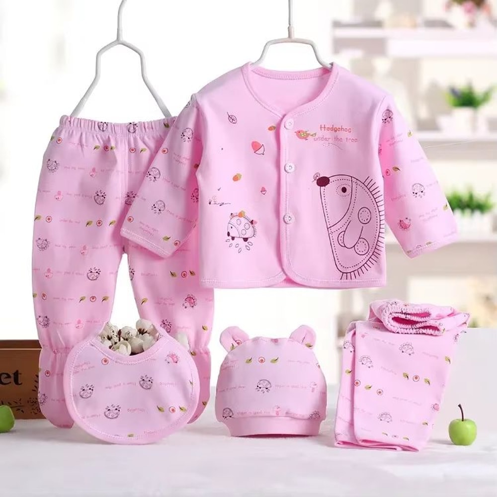 PureCotton 5Piece Newborn Hedgehog Clothing Set 03M 2