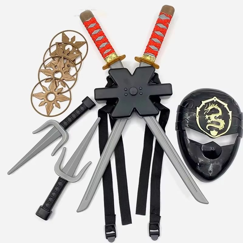 NinjaStrike Kids Ninja Costume Toy Set With Daggers And Darts 0