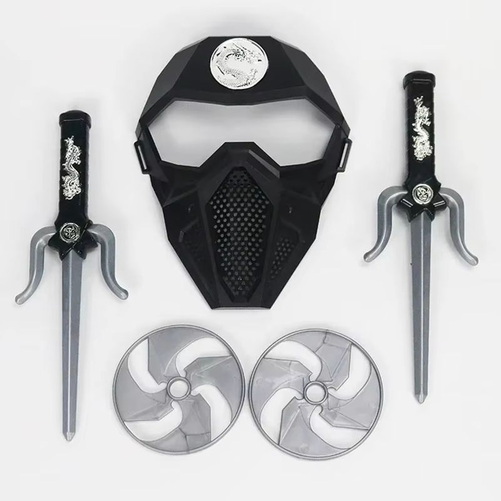 NinjaStrike Kids Ninja Costume Toy Set With Daggers And Darts 1