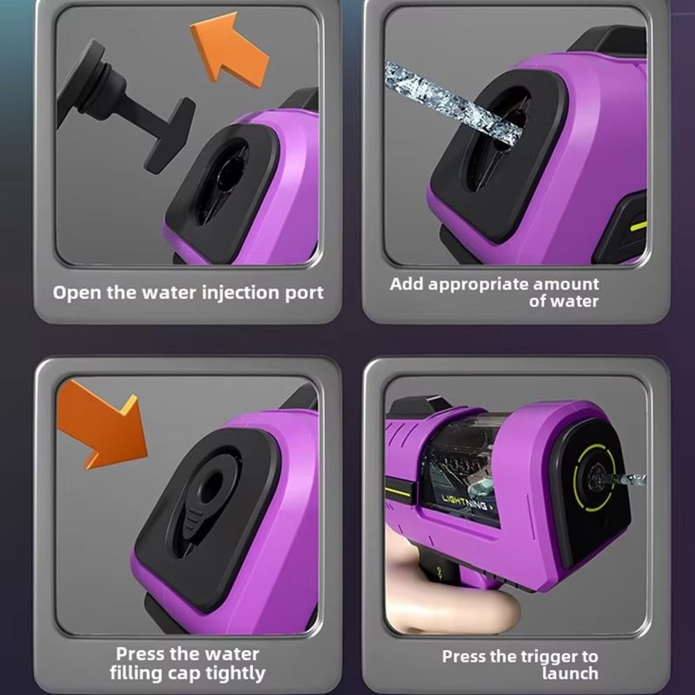 SplashStrike HighPressure Water Gun For Kids Outdoor Summer Play 5