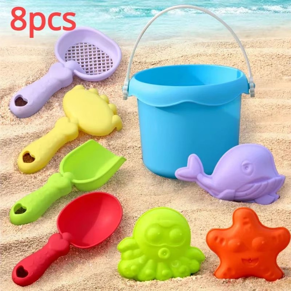 SunnyDig Mini Childrens Beach Toy Set With Large Shovel And Bucket 3