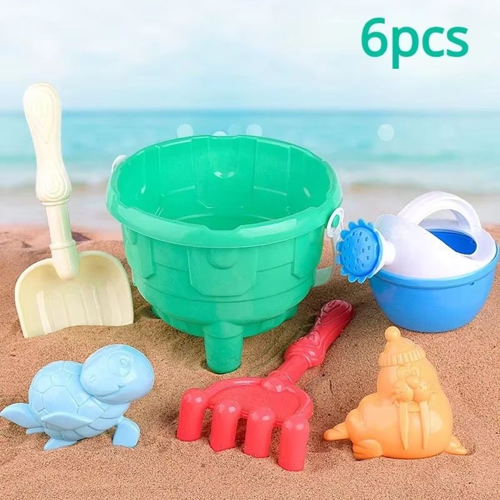 SunnyDig Mini Childrens Beach Toy Set With Large Shovel And Bucket 5