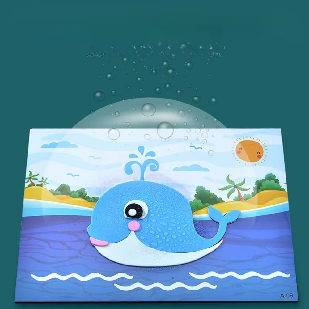 CraftZoo 10Piece 3D EVA Foam Sticker Puzzle Set Cartoon Animal DIY Craft Kit 1