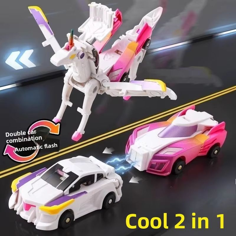 CrashRoar Magnetic Dinosaur Transformer Car 2in1 Collision Transforming Toy 2