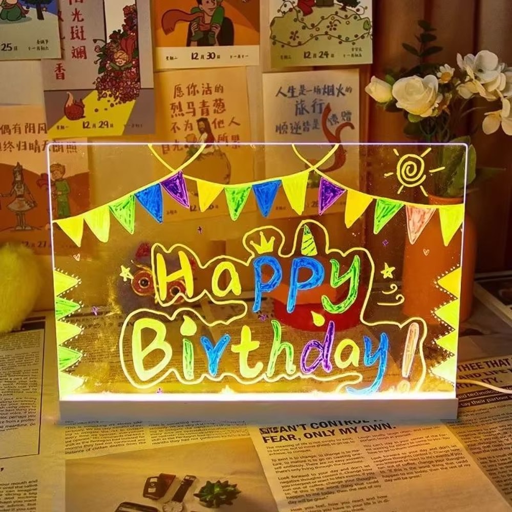 GlowSketch LED Erasable Acrylic Marker Board 8