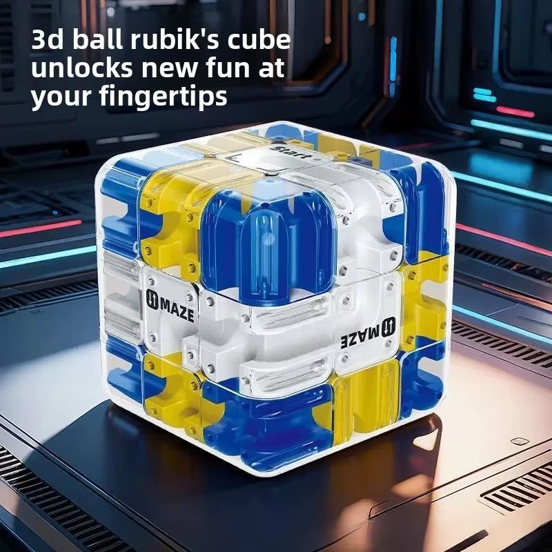 GlowMaze 3D Maze Cube Transparent Rolling Ball Puzzle 2
