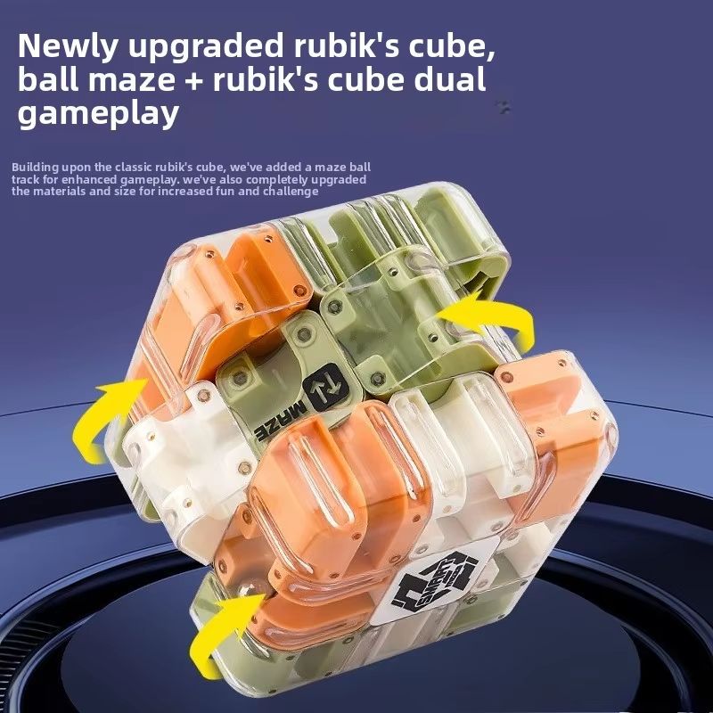 GlowMaze 3D Maze Cube Transparent Rolling Ball Puzzle 4
