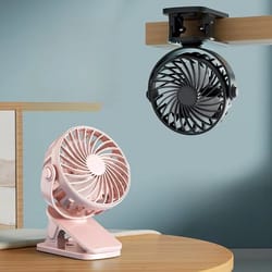 breezebuddy clip on stroller fan, portable rechargeable 3 speed baby fan