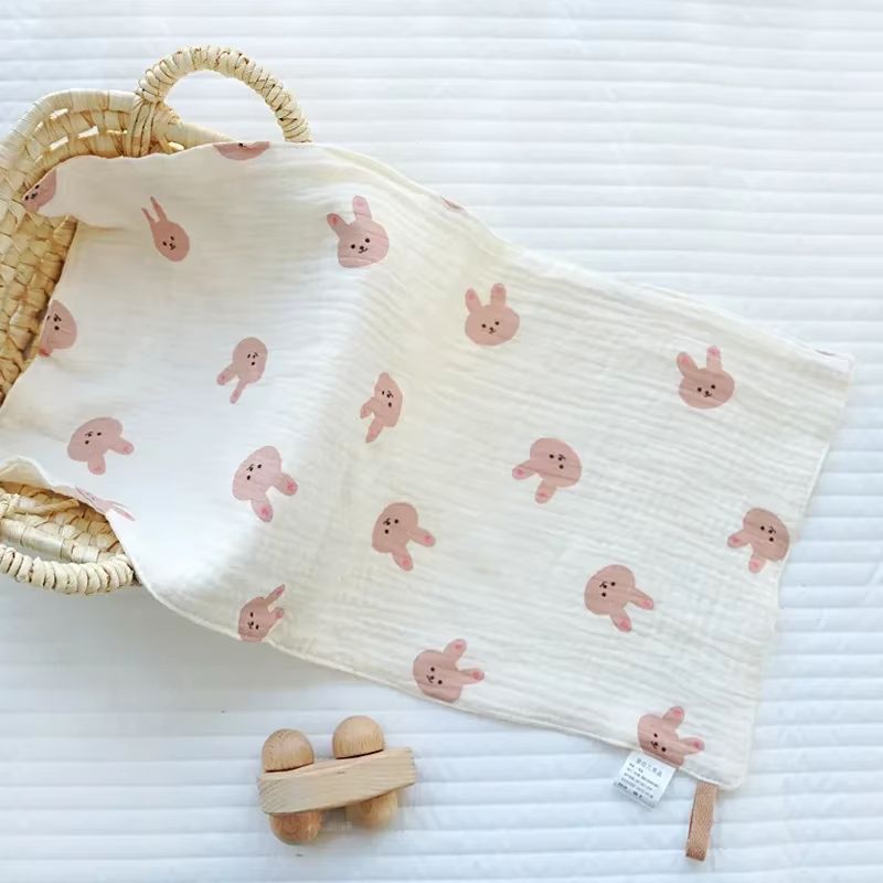 PureSoft 4Layer Cotton Muslin Baby Face Towels And Long Burp Cloths 6