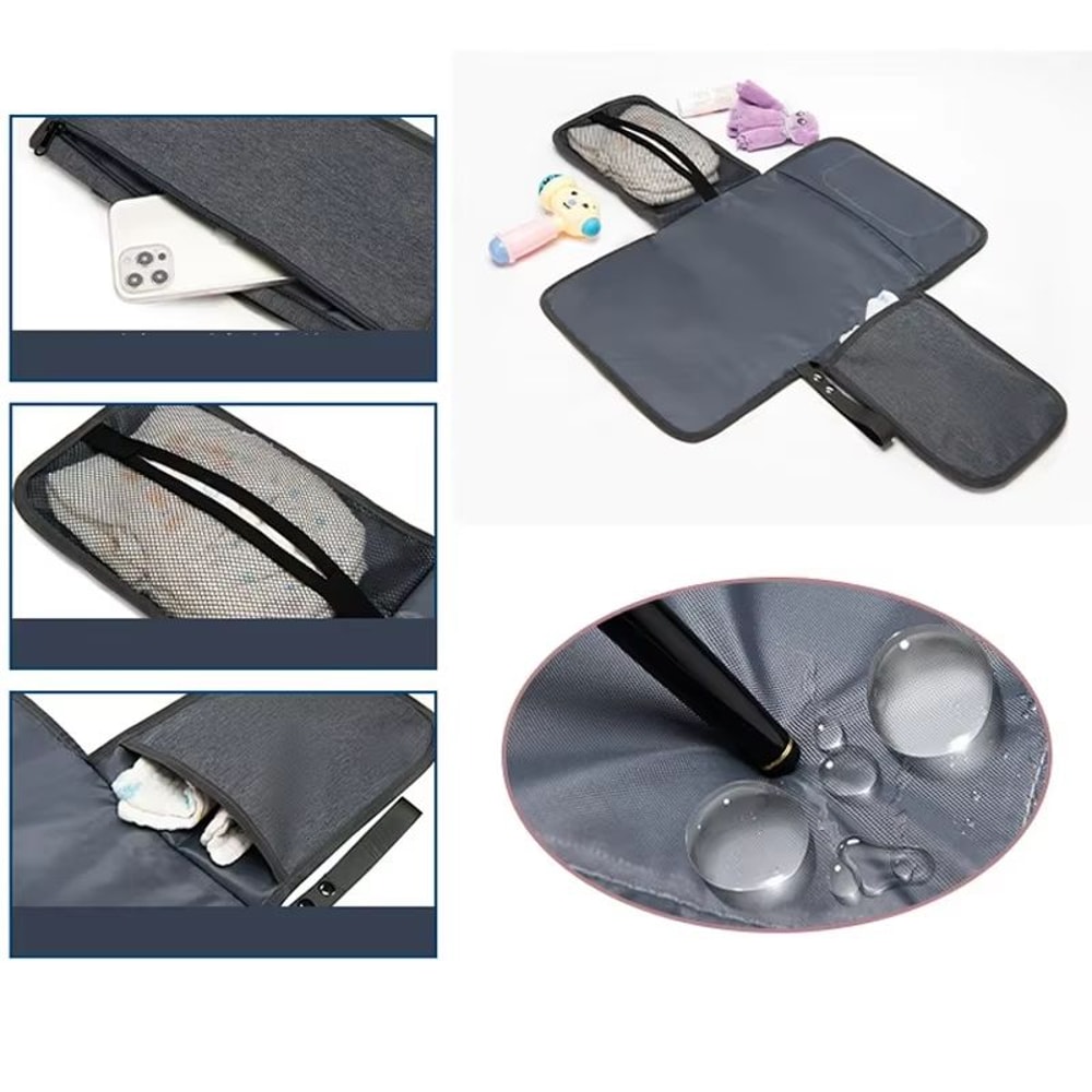 GoCare Portable Waterproof Baby Diaper Changing Pad With Pockets 1