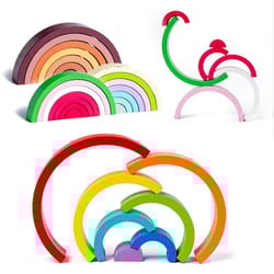 rainbowarch montessori wooden building blocks for kids early learning