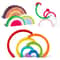 RainbowArch Montessori Wooden Building Blocks For Kids Early Learning 0