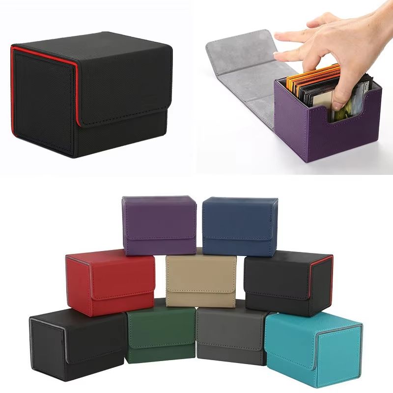MagnaGuard PU Leather Trading Card Deck Box Fits 100 Sleeved Cards 1