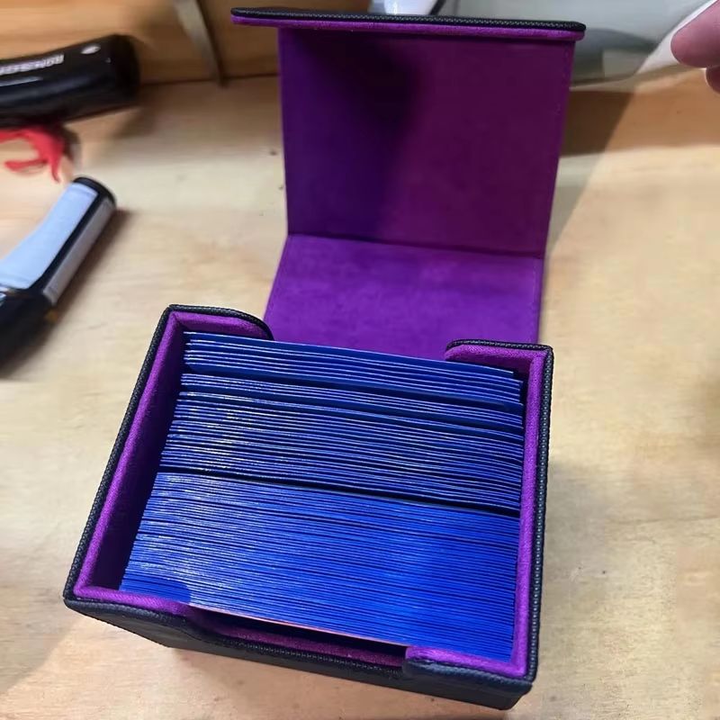 MagnaGuard PU Leather Trading Card Deck Box Fits 100 Sleeved Cards 2