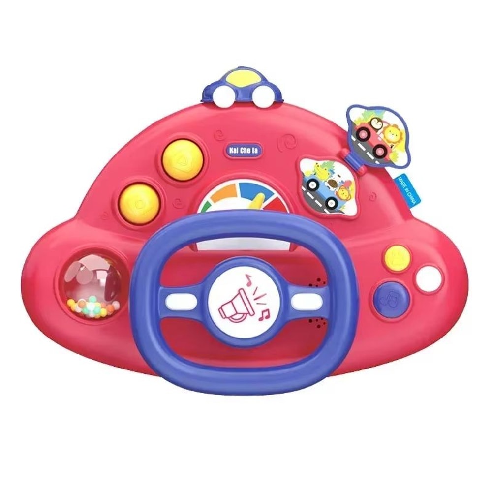 DriveFun Electric Simulation Steering Wheel Toy For Kids Light Sound Music Interactive Play 8