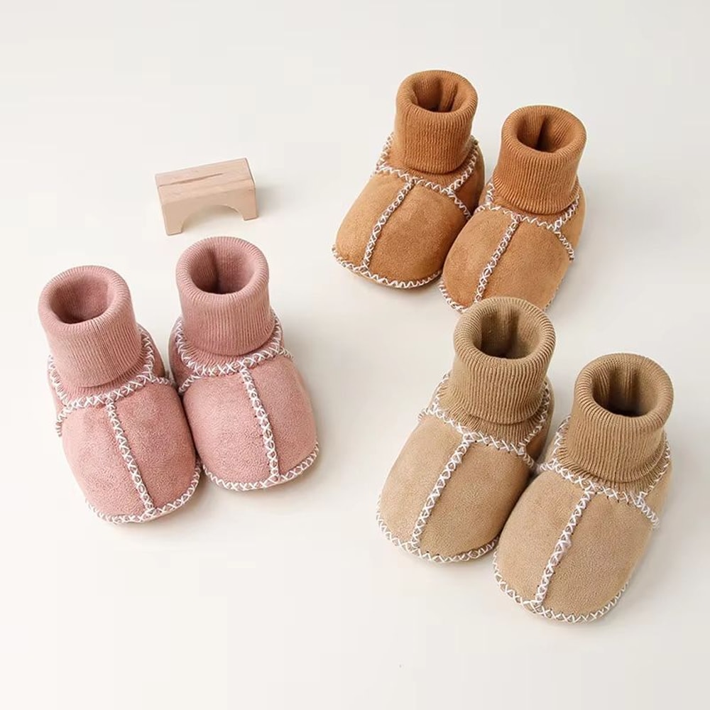 CozyTread FleeceLined Baby Learning Shoes Soft Sole Winter AllSeason Booties 1