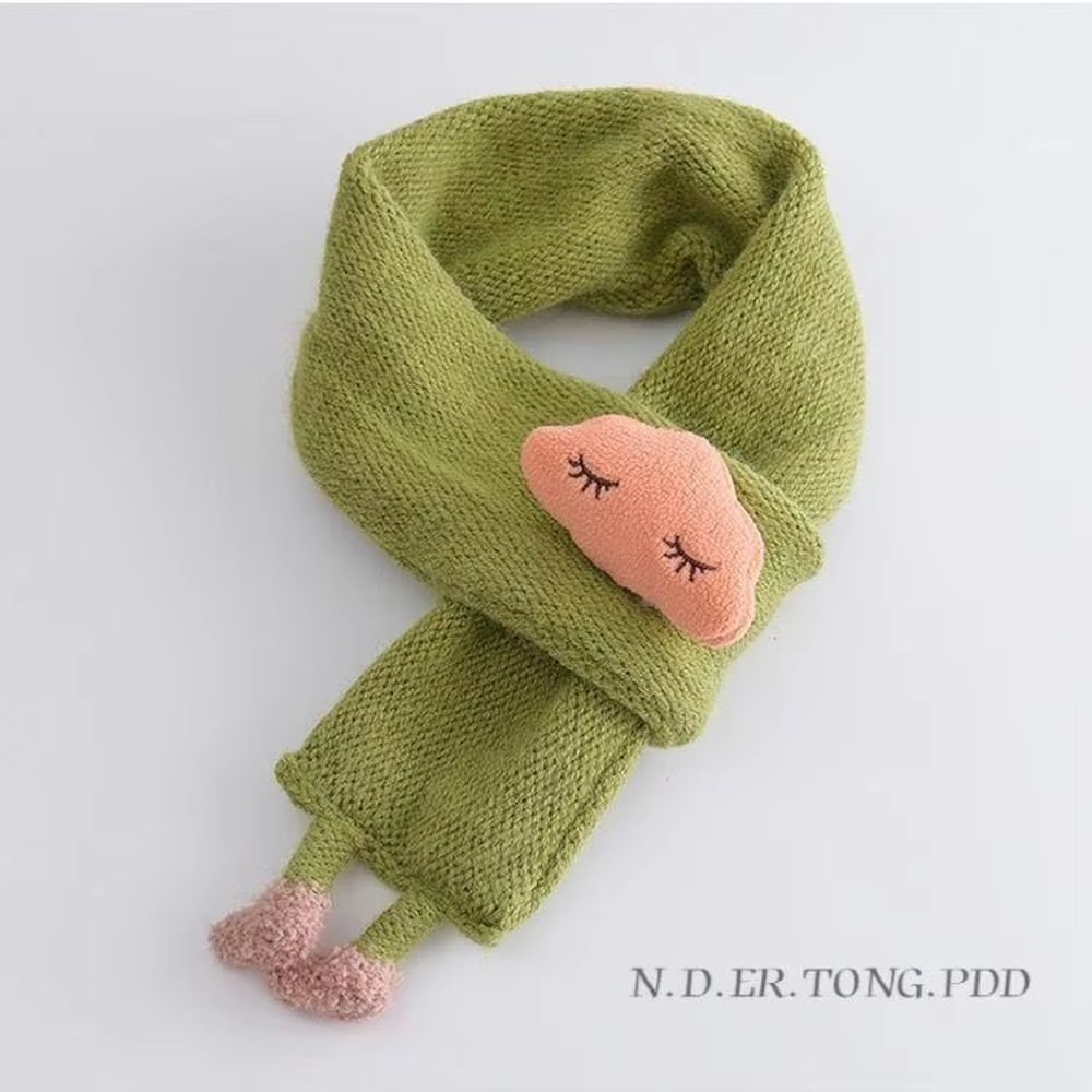 FluffCloud 3D Knitted Baby Scarf Warm Winter Neck Cover For Kids 6