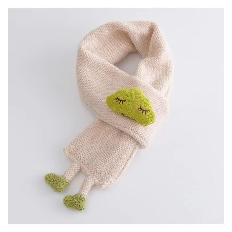 FluffCloud 3D Knitted Baby Scarf Warm Winter Neck Cover For Kids 11