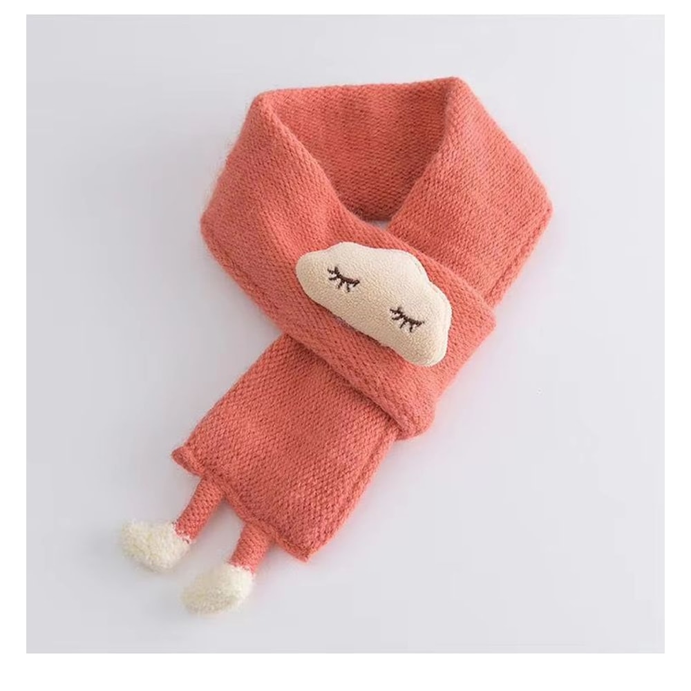 FluffCloud 3D Knitted Baby Scarf Warm Winter Neck Cover For Kids 8