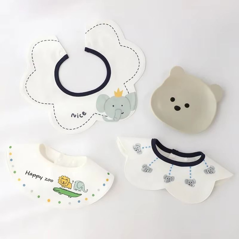PetalSoft 3Piece Cotton Gauze Baby Feeding Bibs Drool Towels 8