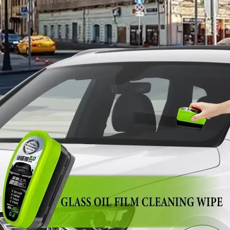 AutoClear Glass Oil Film Remover Sponge Brush Windshield Window Cleaner Tool 2