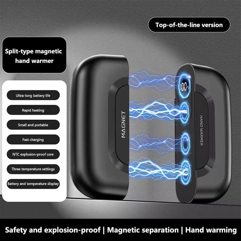 WarmWave 2in1 Magnetic Hand Warmer And 60000 MAh Power Bank Portable USB Rechargeable Pocket Heate 7