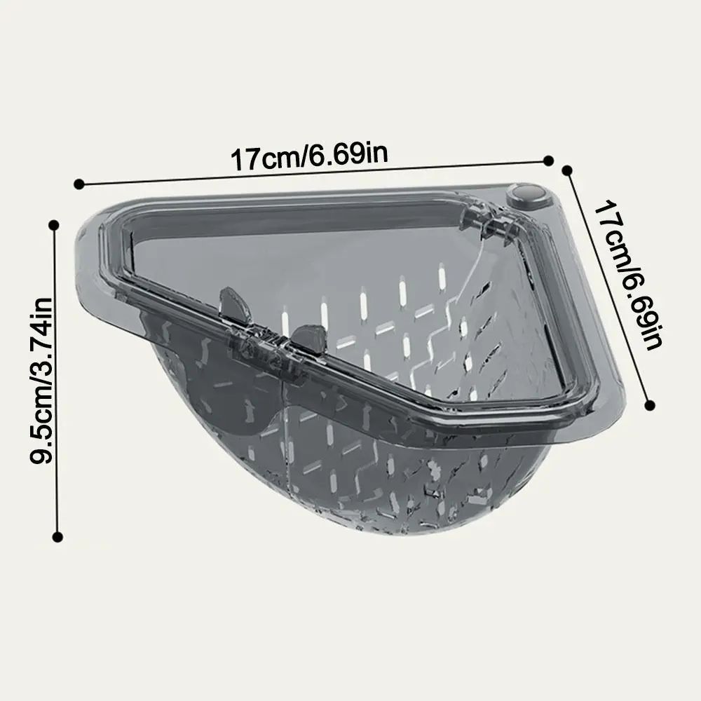 Magnetic Triangle Sink Drain Basket With Anti Leak Strainer Filter 5