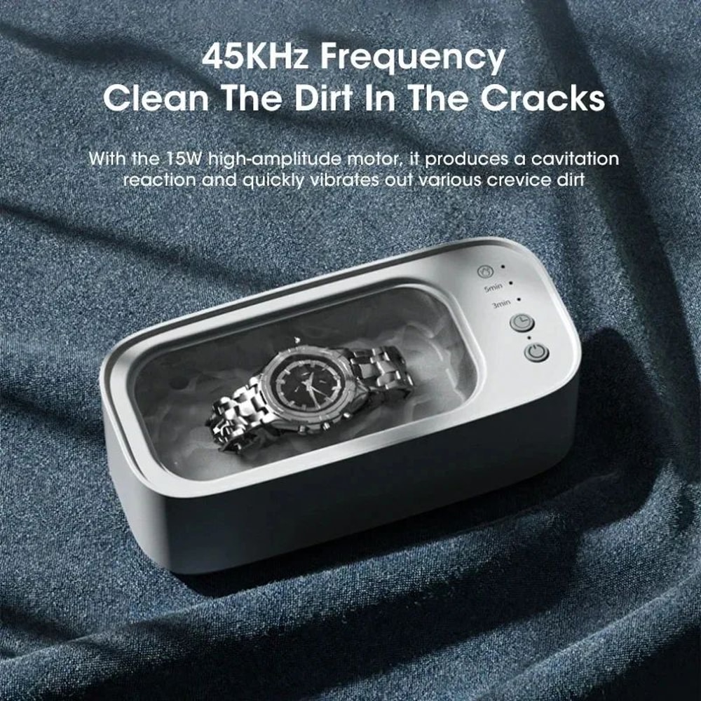Mini Ultrasonic Cleaner With Adjustable Timer For Glasses Jewelry And Daily Essentials 4