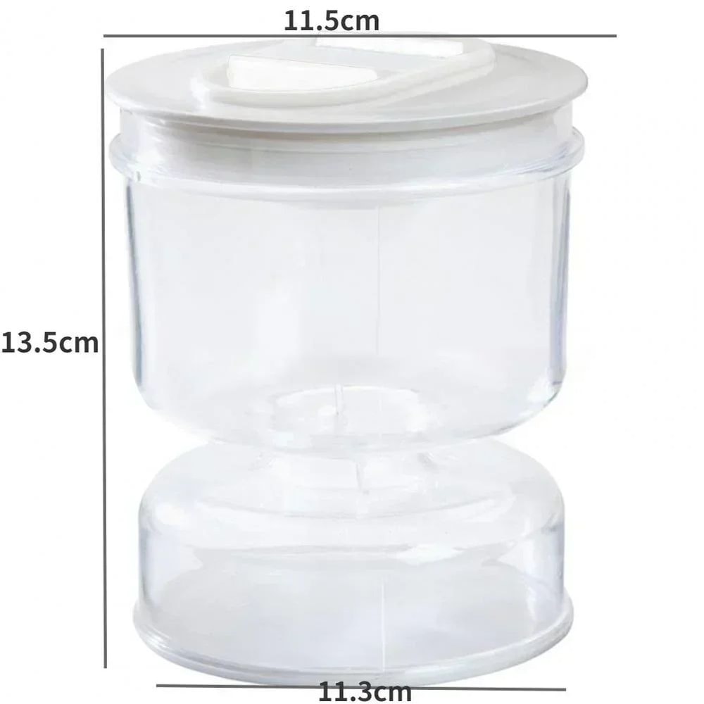 Hourglass Pickle Jar With Wet And Dry Separation Flip Strainer And Airtight Seal 5
